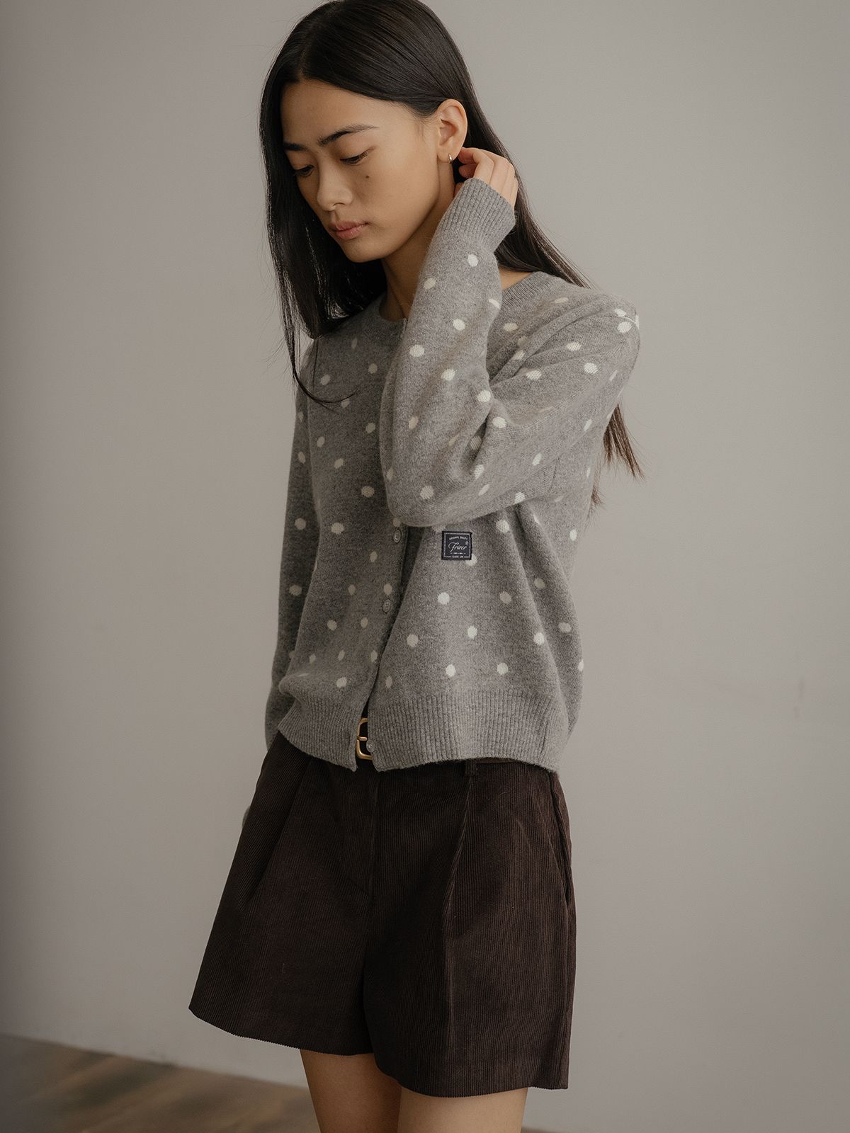 프리버07(FRIVER07) Polka dot pattern cardigan [FRFA02CD07]_3color