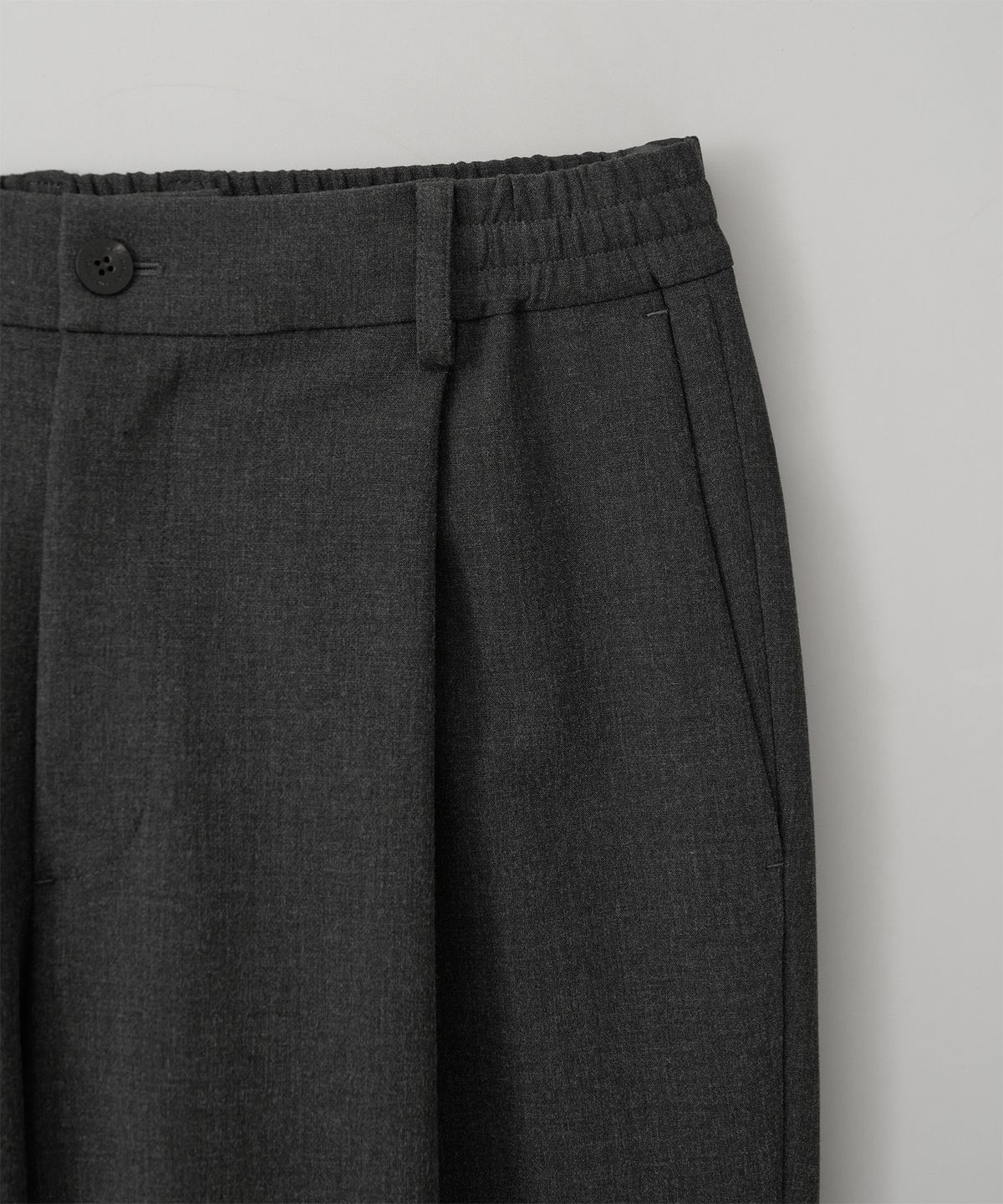 어나더 오피스(ANOTHER OFFICE) [AW] Habana Banded Slacks (Heather Charcoal)