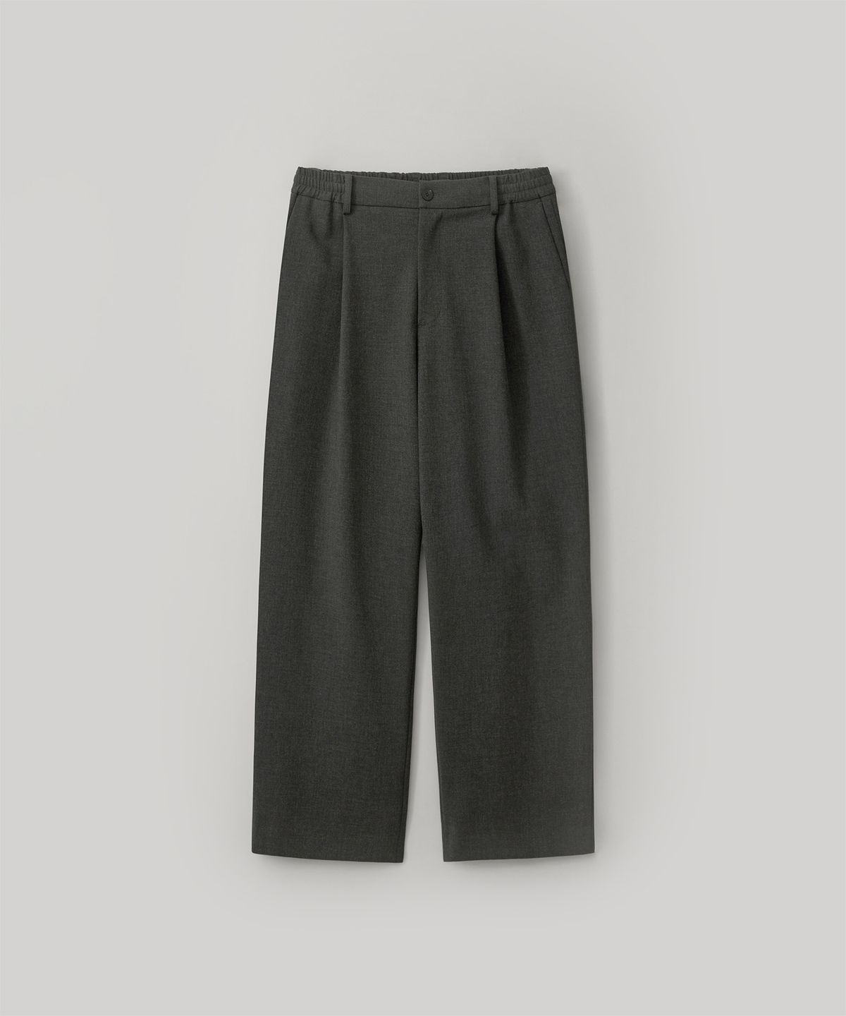 어나더 오피스(ANOTHER OFFICE) [AW] Habana Banded Slacks (Heather Charcoal)