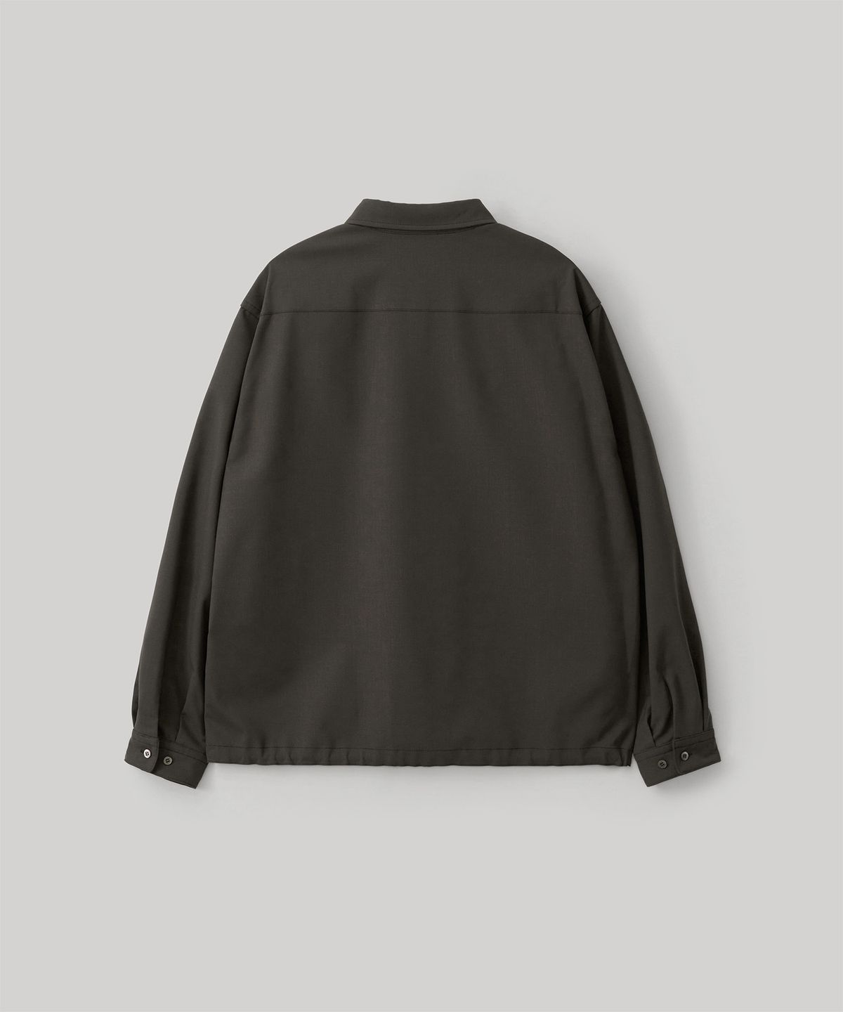어나더 오피스(ANOTHER OFFICE) Tropical-Wool Coach Jacket (Dark oak)
