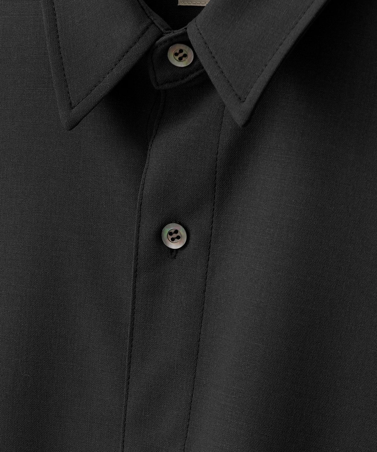어나더 오피스(ANOTHER OFFICE) Tropical-Wool Coach Jacket (Almost black)