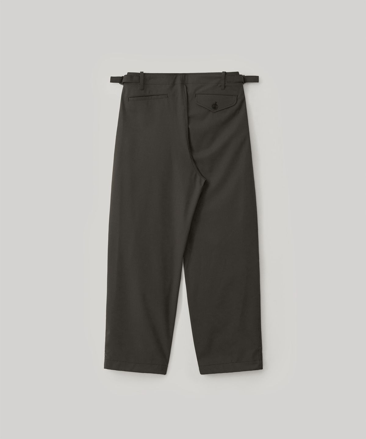 어나더 오피스(ANOTHER OFFICE) Tropical-Wool Utility Pants (Dark oak)