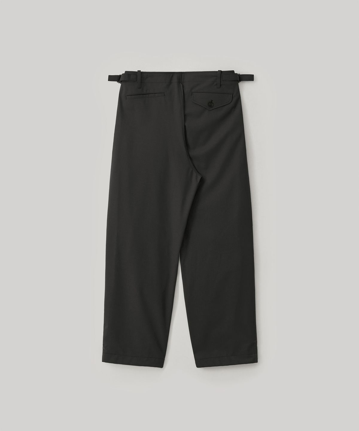 어나더 오피스(ANOTHER OFFICE) Tropical-Wool Utility Pants (Almost black)