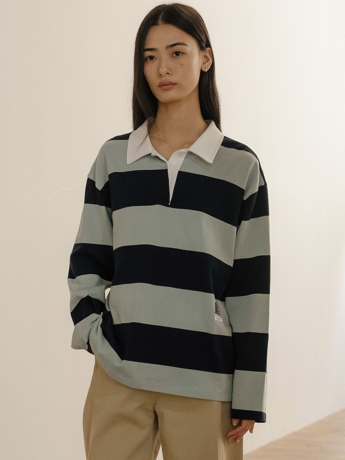 프리버07(FRIVER07) Color block pk collar t-shirt [FRFA02LT02]_2color