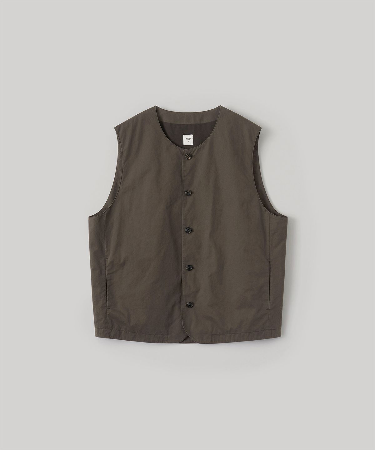 어나더 오피스(ANOTHER OFFICE) Bonjour Round Neck Vest (Brown)