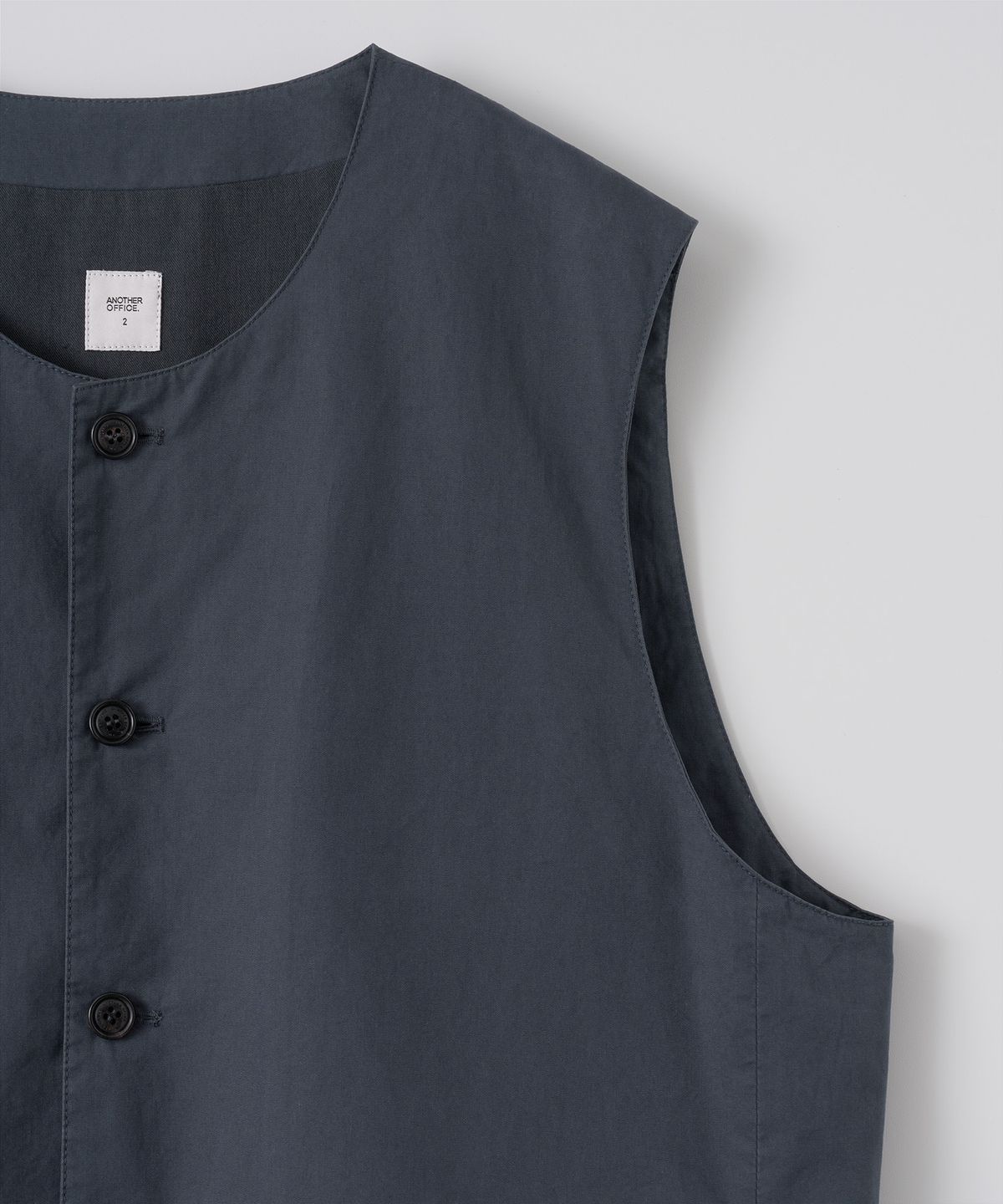 어나더 오피스(ANOTHER OFFICE) Bonjour Round Neck Vest (Nautical gray)