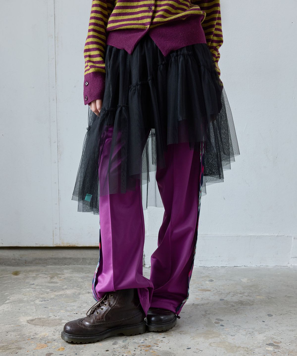헤레틱(HERETIC) WAVE SHA SKIRT / black