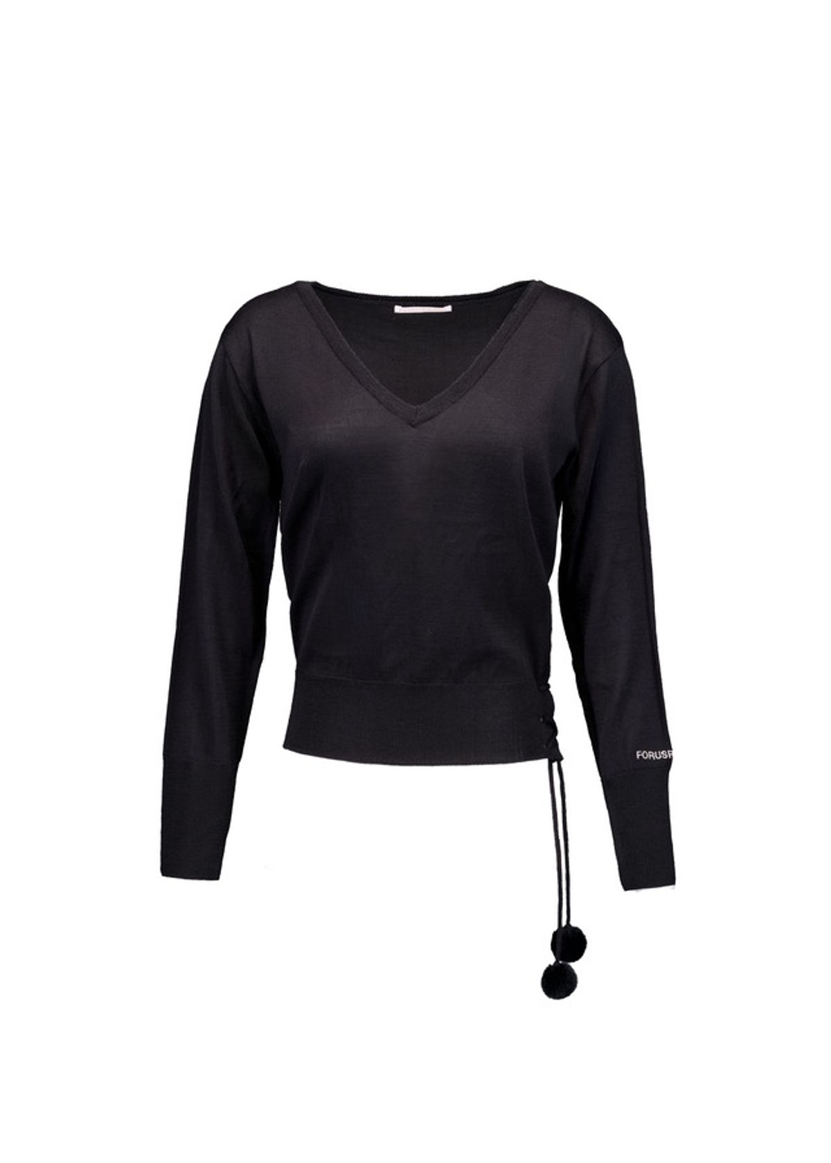 포어링(FORUSRING) Sugarplum v-neck knit (black)