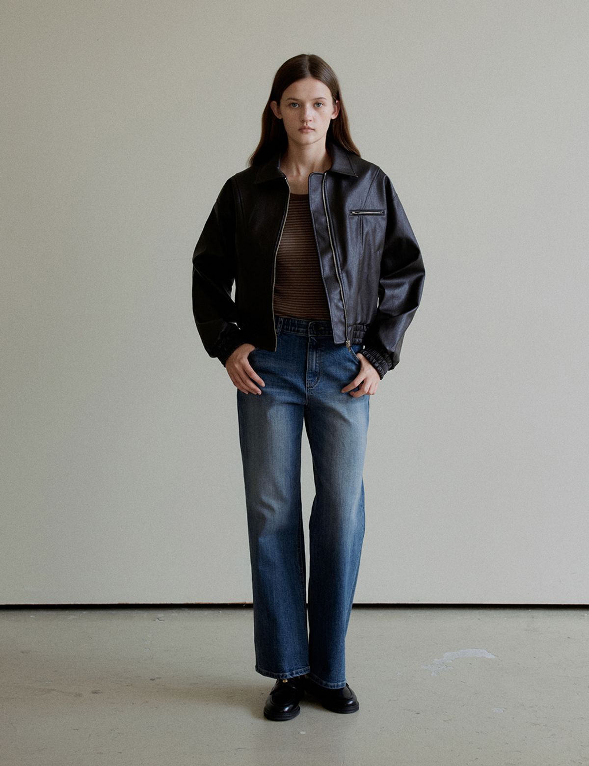 더엘로(THEELO) Straight denim (Blue)