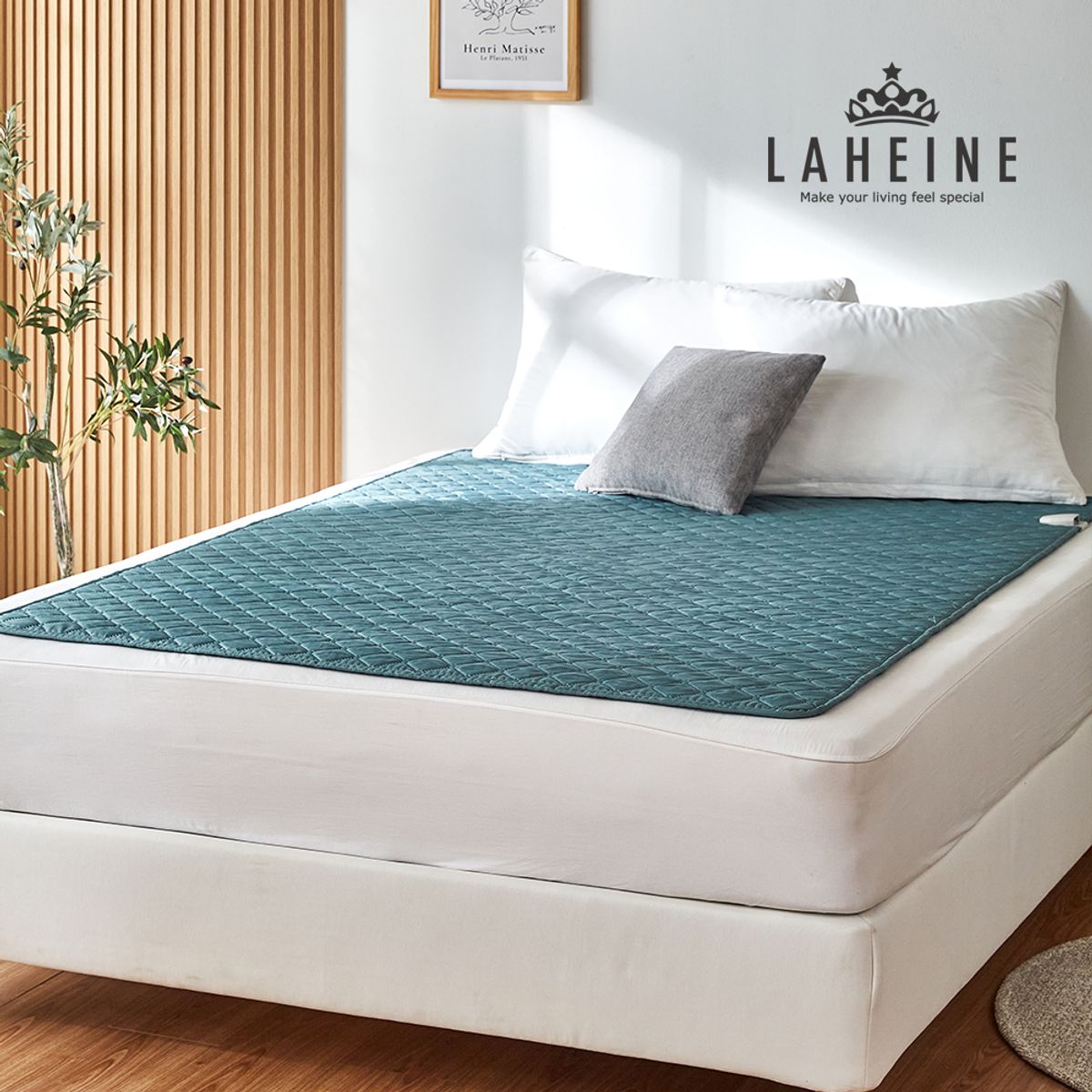 라헨느(LAHEINE) 딥그린 탄소 카본 전기매트 워셔블 양면 전기요 2size