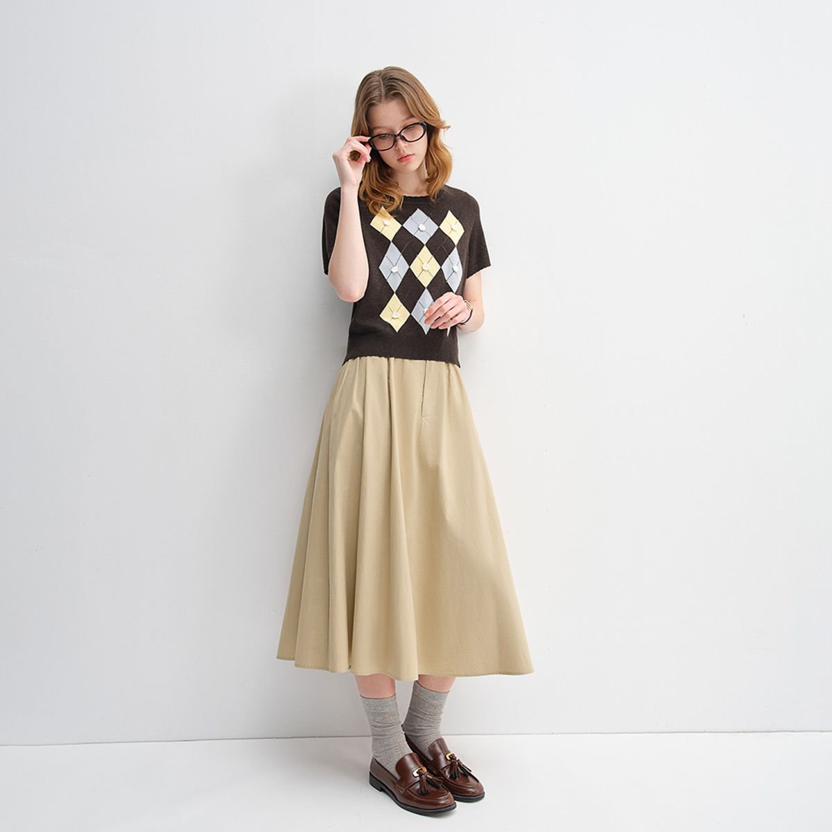 에이앤레이(AEIREI) AR_Cotton high waist skirt