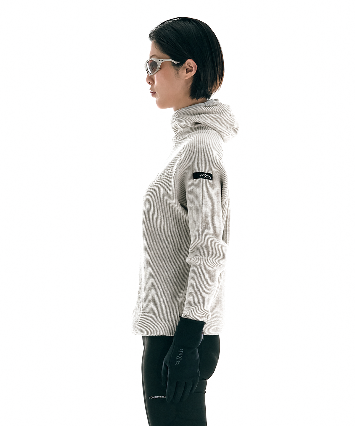콜드웜(COLDWARM) Waffle Warmer Hoodie (Cream Color) -Women-