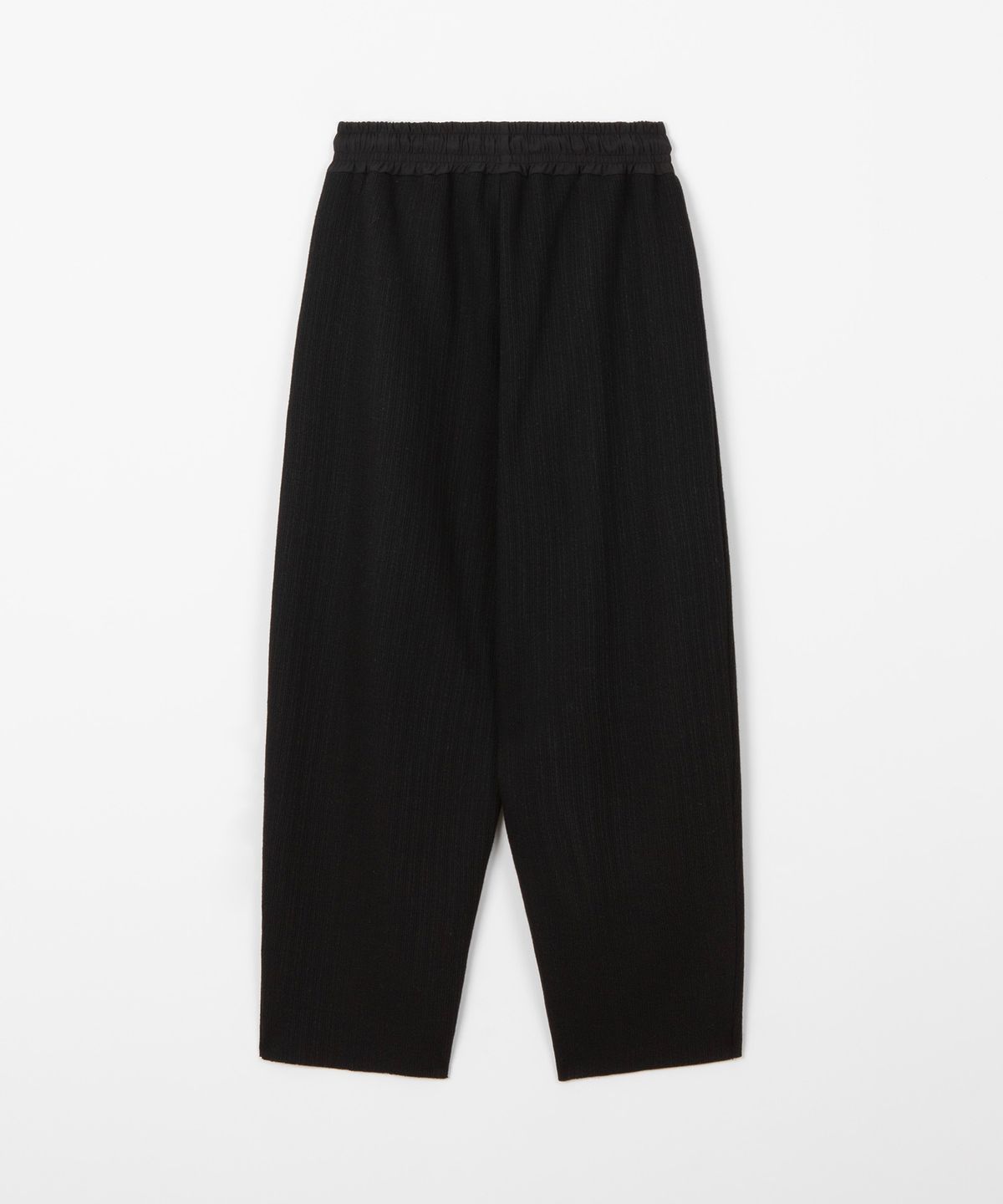 디앤드퀘스천(THEENDQUESTION) Knit tuck wide pants / BLACK
