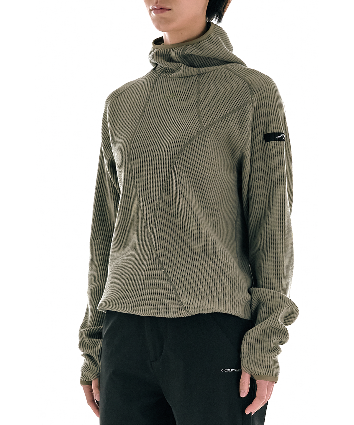 콜드웜(COLDWARM) Waffle Warmer Hoodie (Khaki Color) -Women-