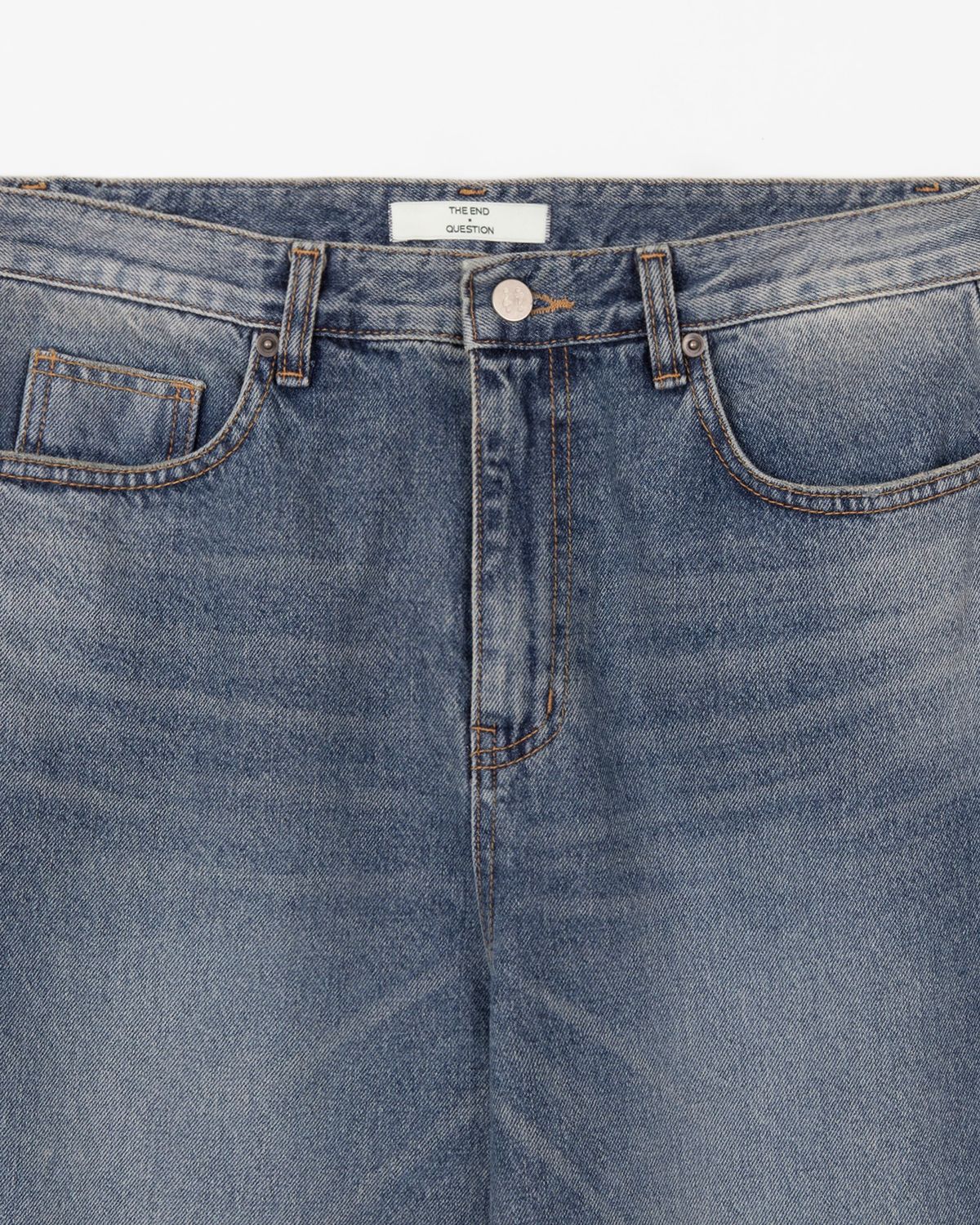 디앤드퀘스천(THEENDQUESTION) Dirty washed jeans / BLUE
