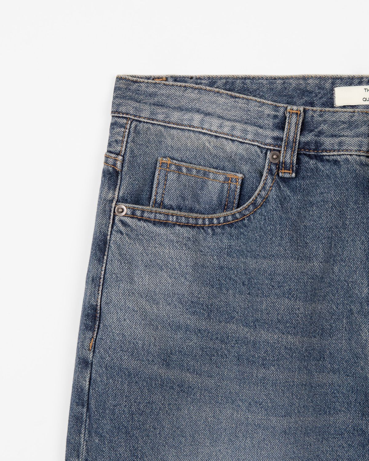 디앤드퀘스천(THEENDQUESTION) Dirty washed jeans / BLUE