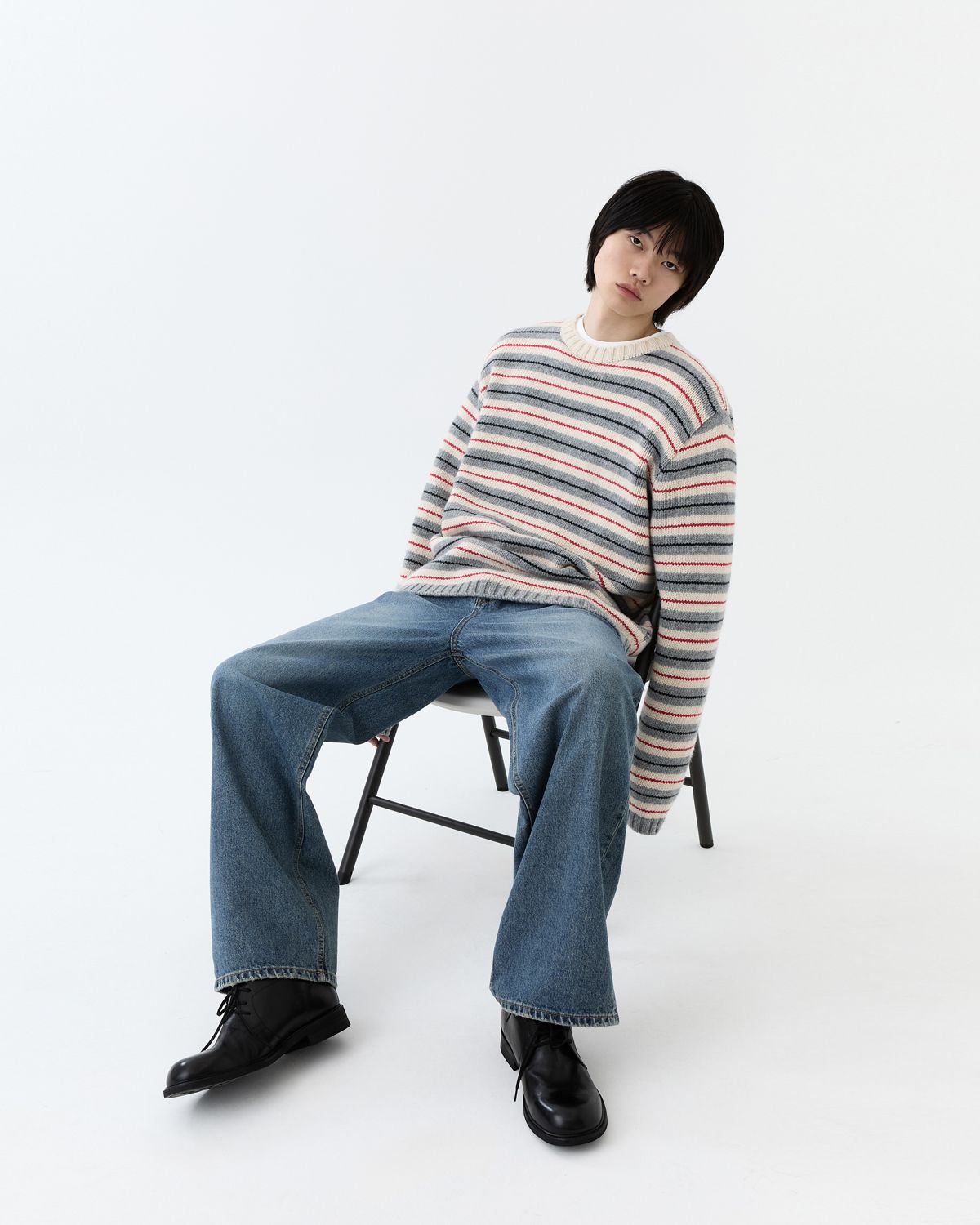 디앤드퀘스천(THEENDQUESTION) Dirty washed jeans / BLUE