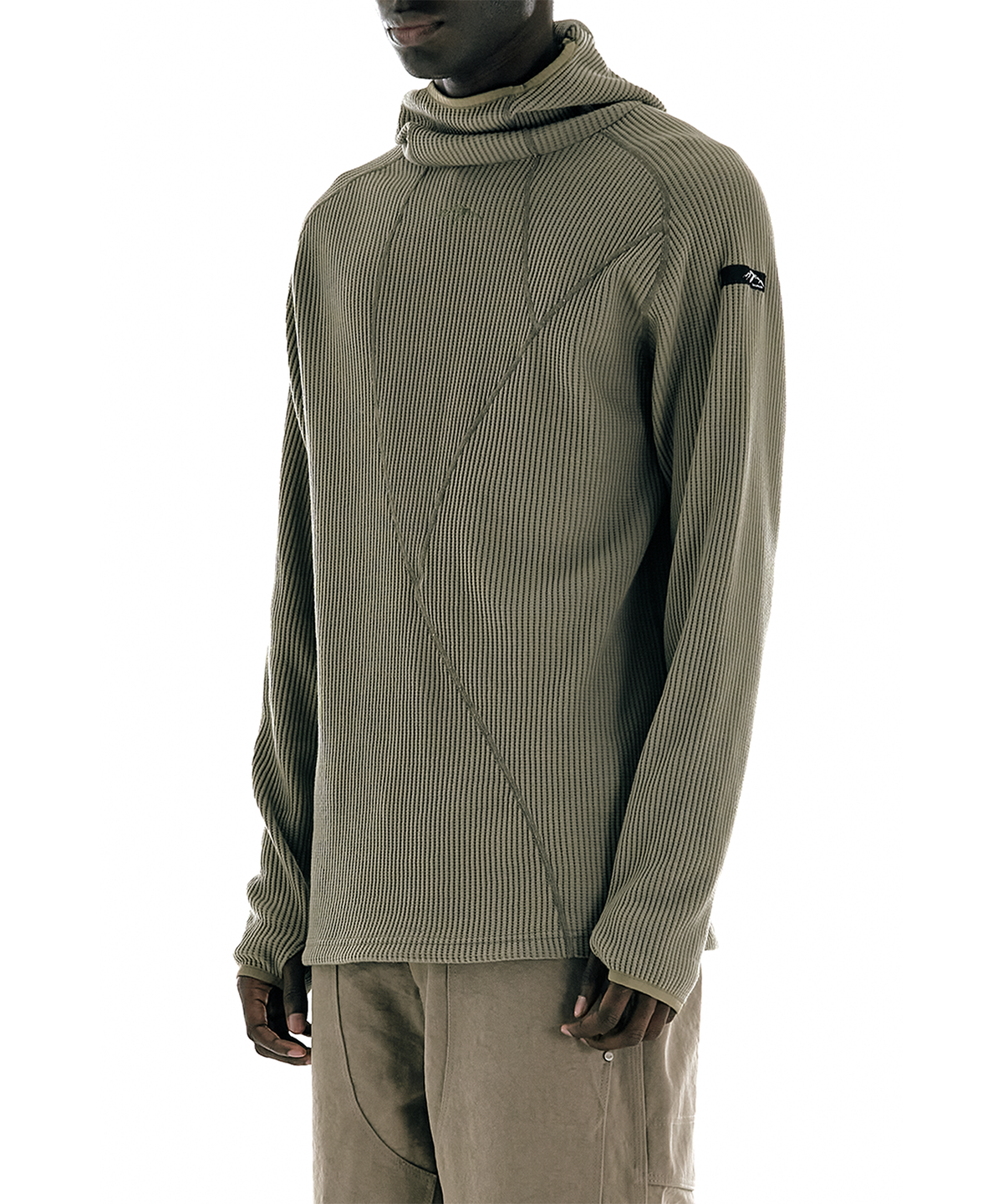 콜드웜(COLDWARM) Waffle Warmer Hoodie (Khaki Color)