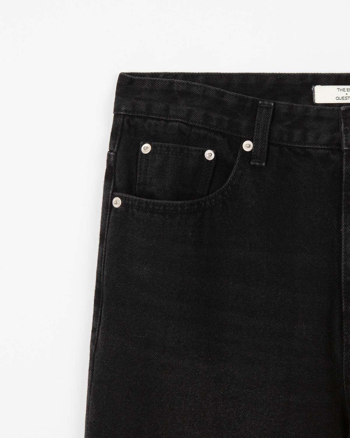디앤드퀘스천(THEENDQUESTION) Black washed jeans / BLACK