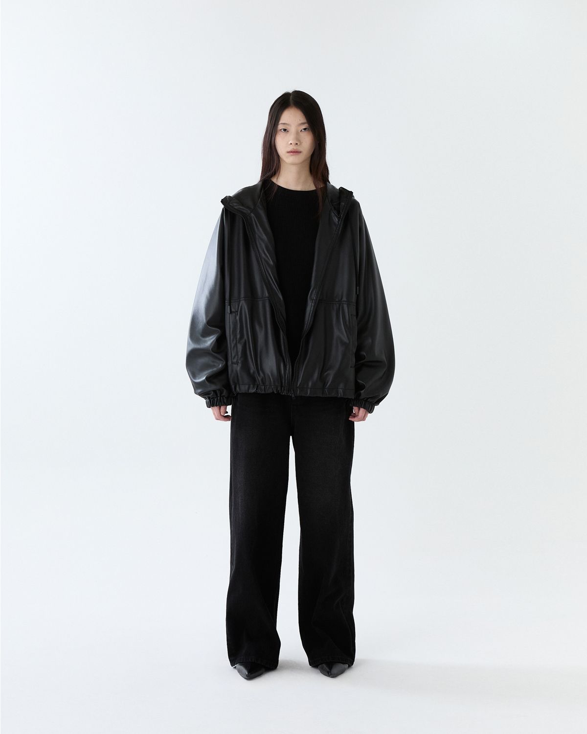 디앤드퀘스천(THEENDQUESTION) Black washed jeans / BLACK