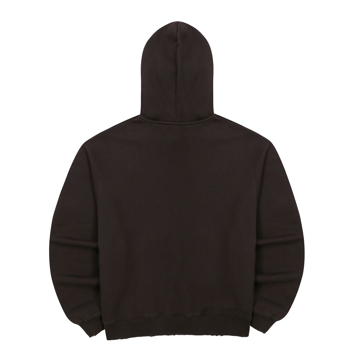 이이이알알알(EEERRR) Sound wave artwork damage over-crop fit washing hoodie (Charcoal)
