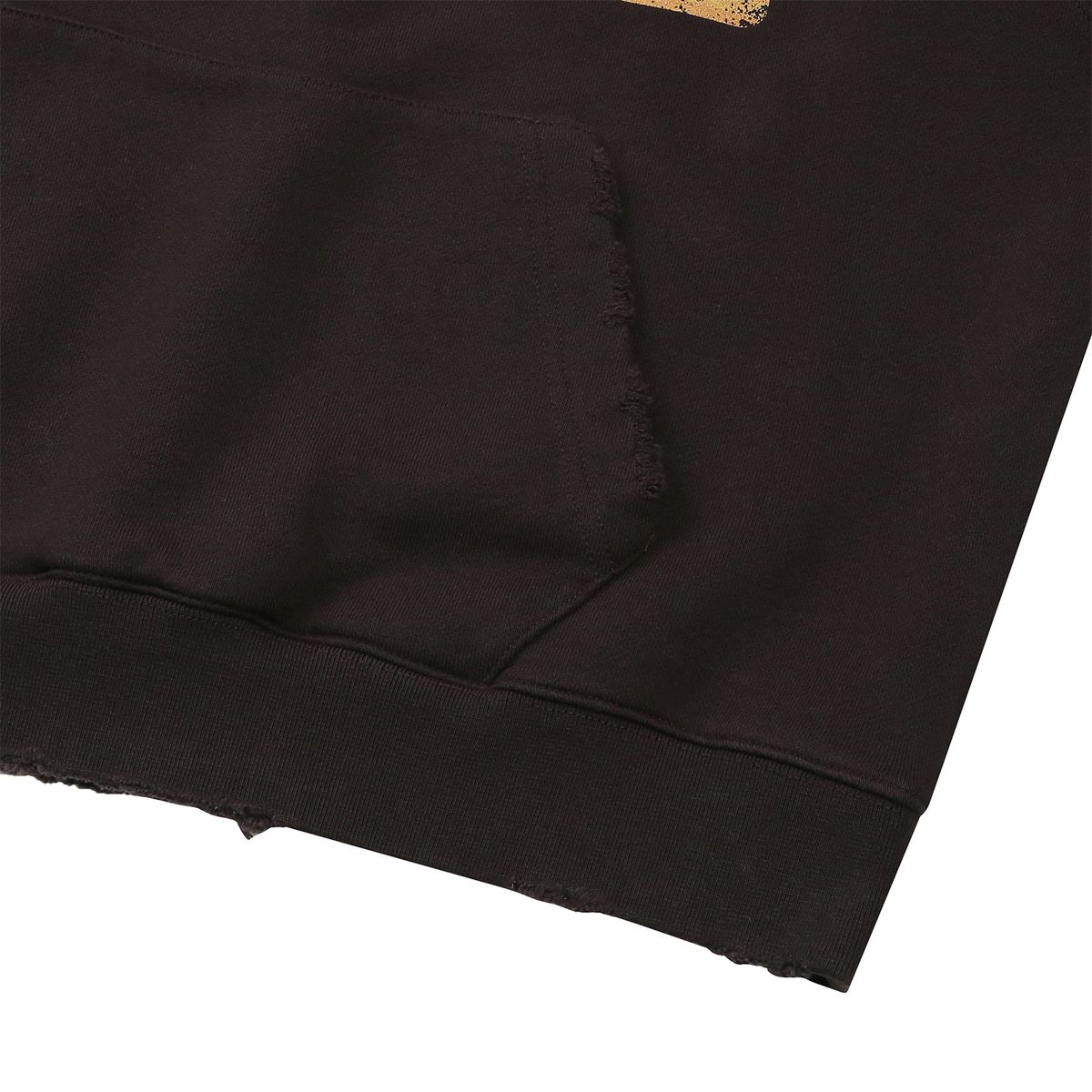 이이이알알알(EEERRR) Sound wave artwork damage over-crop fit washing hoodie (Charcoal)