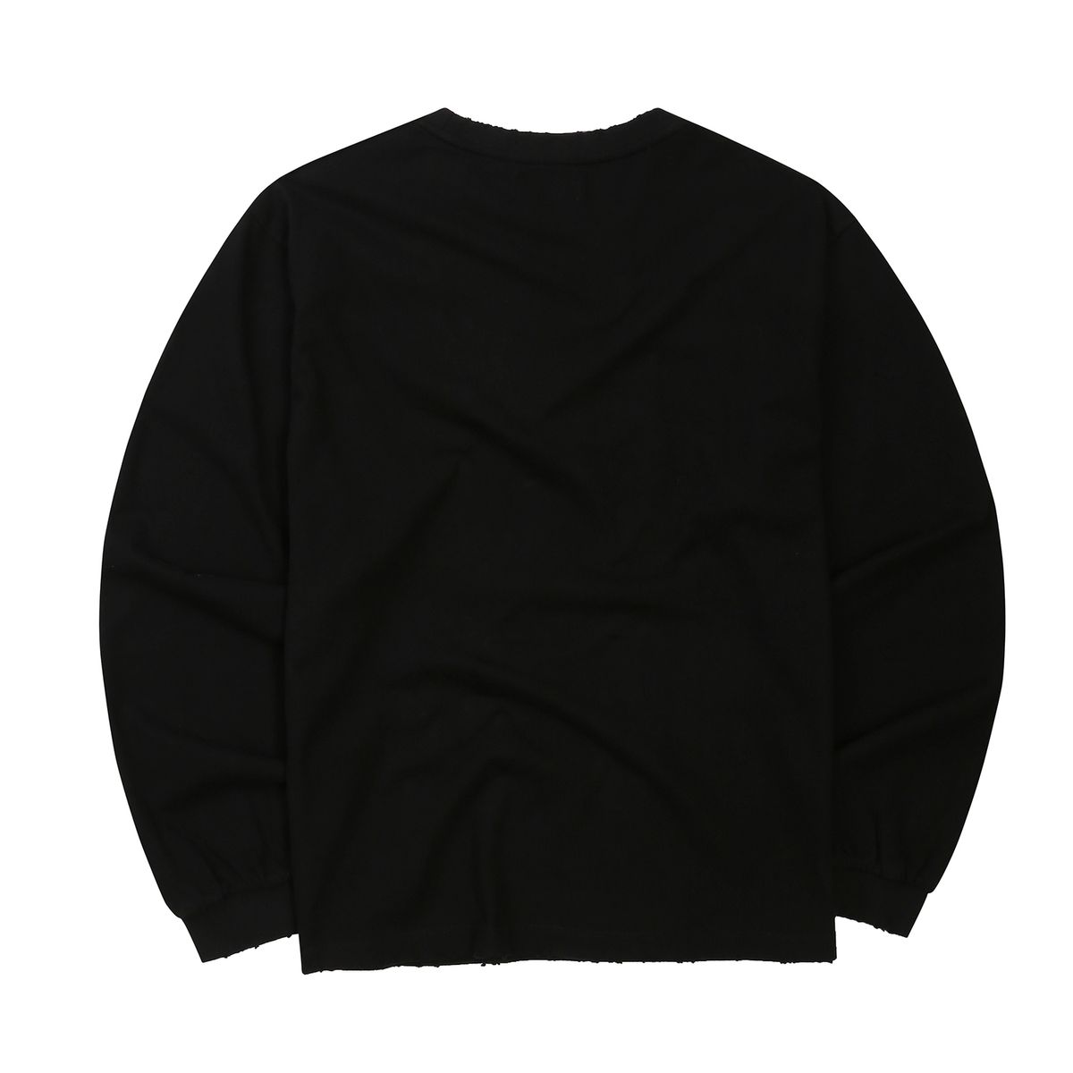 이이이알알알(EEERRR) Street league artwork damage washing over-crop fit long sleeve (Black)