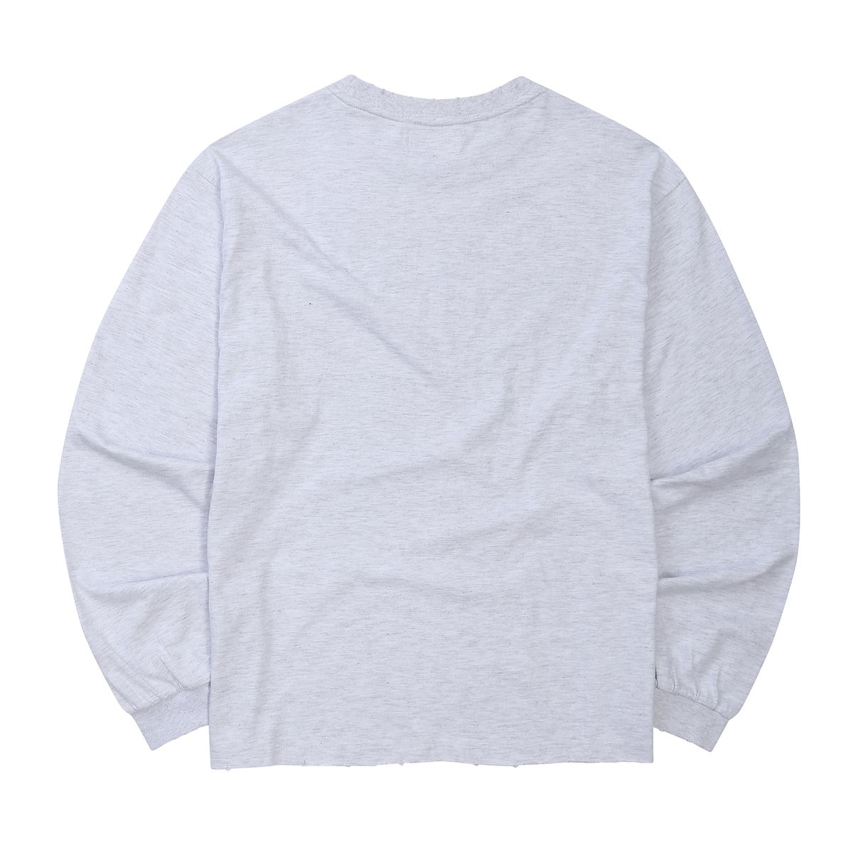 이이이알알알(EEERRR) Street league artwork damage washing over-crop fit long sleeve (Melange)