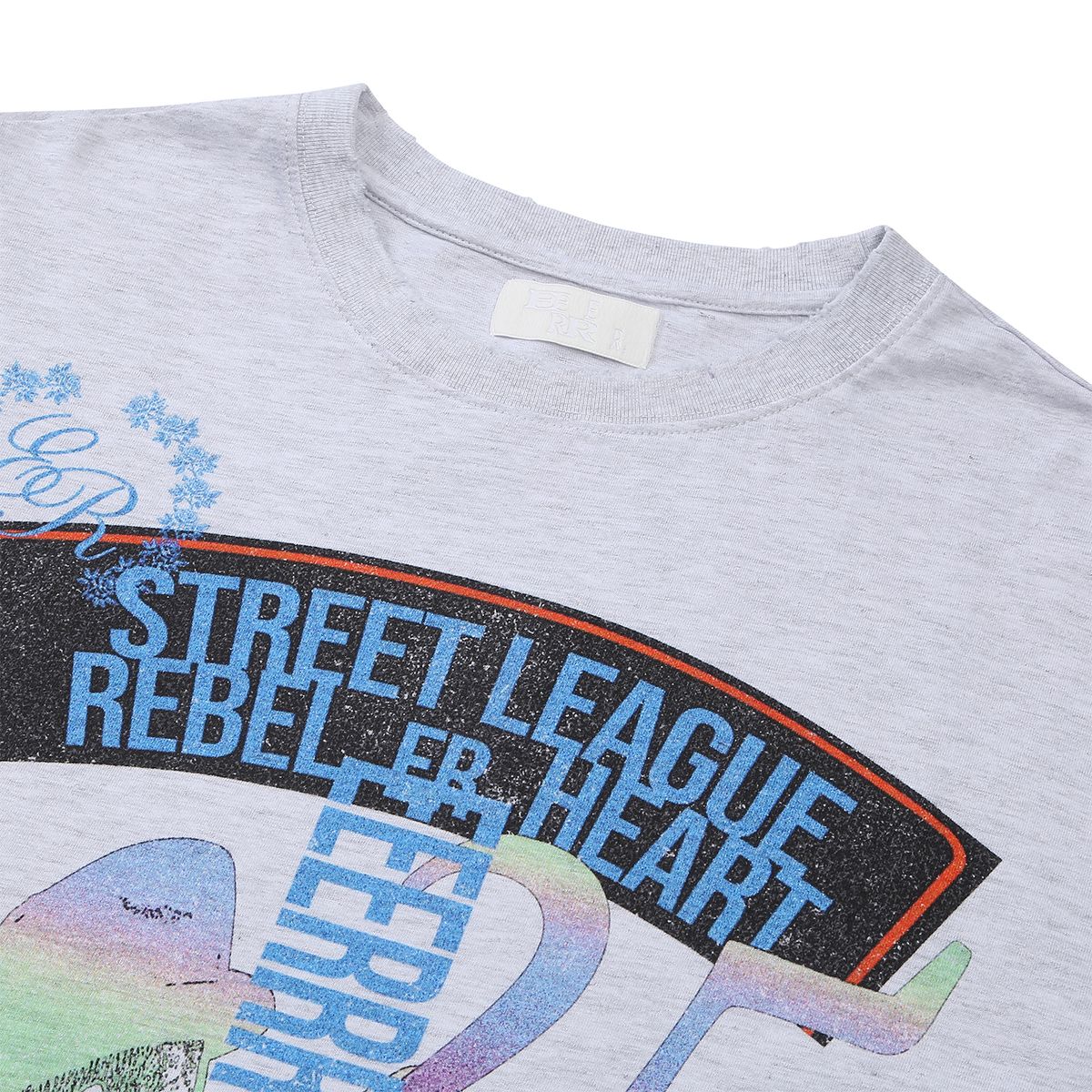 이이이알알알(EEERRR) Street league artwork damage washing over-crop fit long sleeve (Melange)