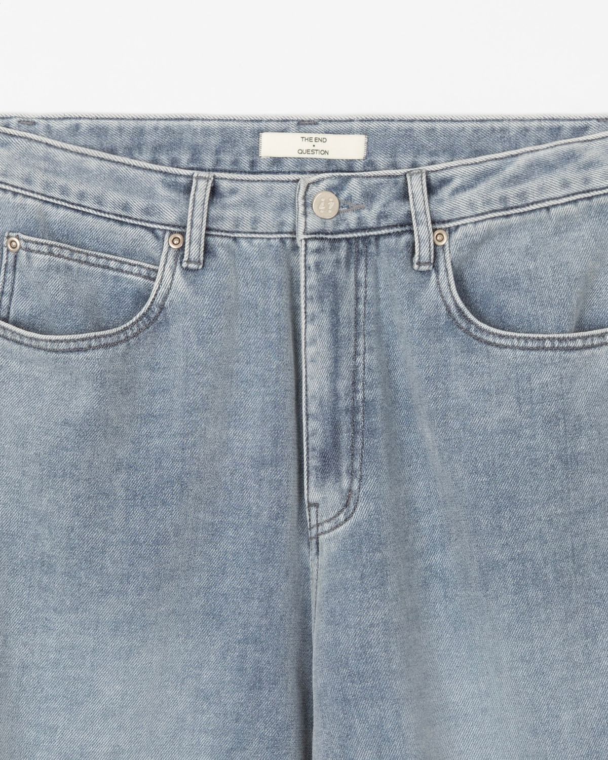 디앤드퀘스천(THEENDQUESTION) Snow washed jeans / LIGHT BLUE