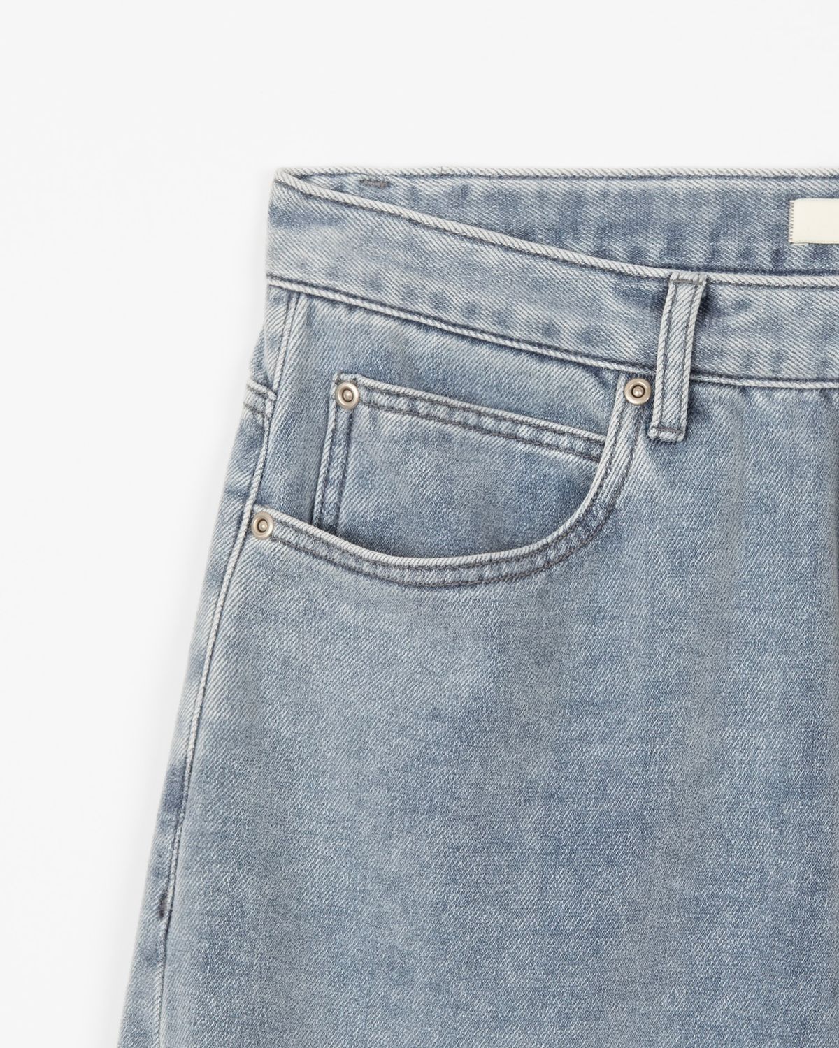 디앤드퀘스천(THEENDQUESTION) Snow washed jeans / LIGHT BLUE