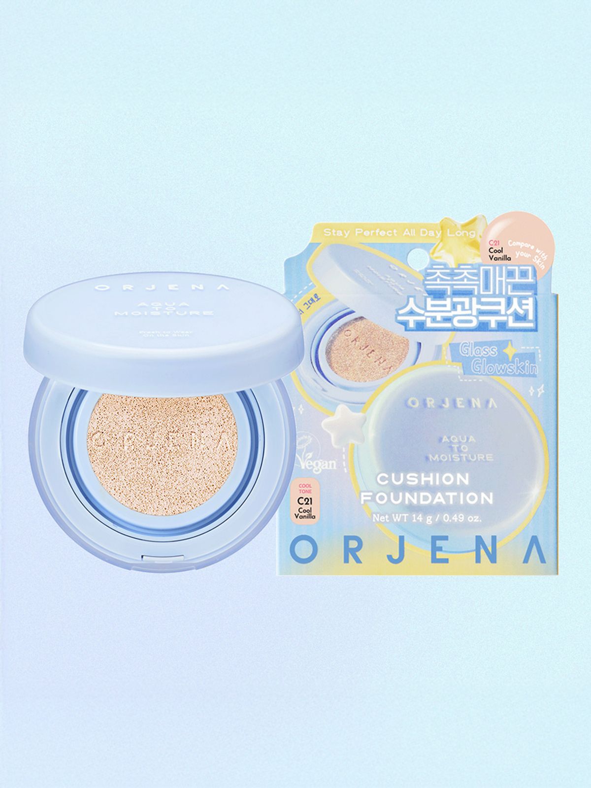 오르제나(ORJENA) 아쿠아 투 모이스처 쿠션 14g