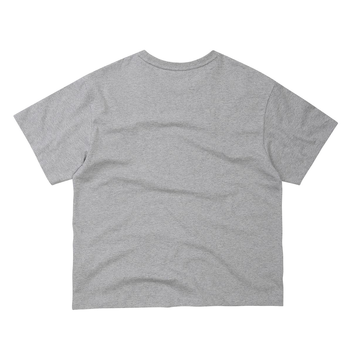 이이이알알알(EEERRR) EEERRR Distorted logo over-crop fit T-shirt (Melange)