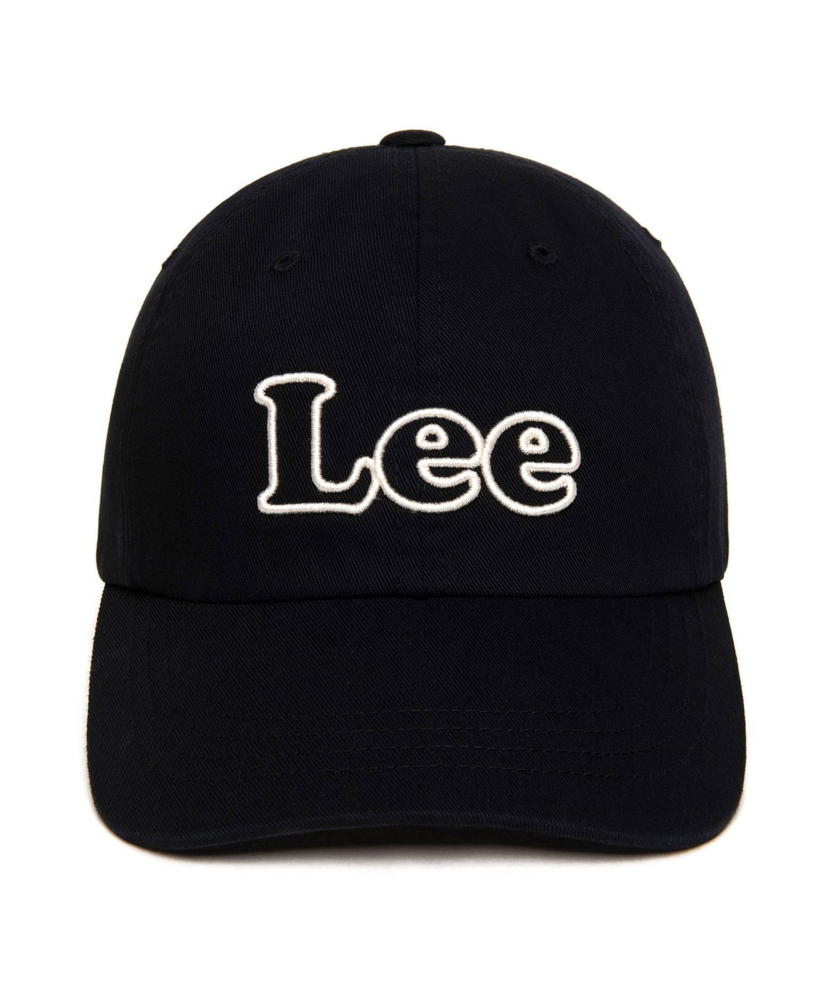 리(LEE) 빈티지 로고 코튼 볼캡 블랙