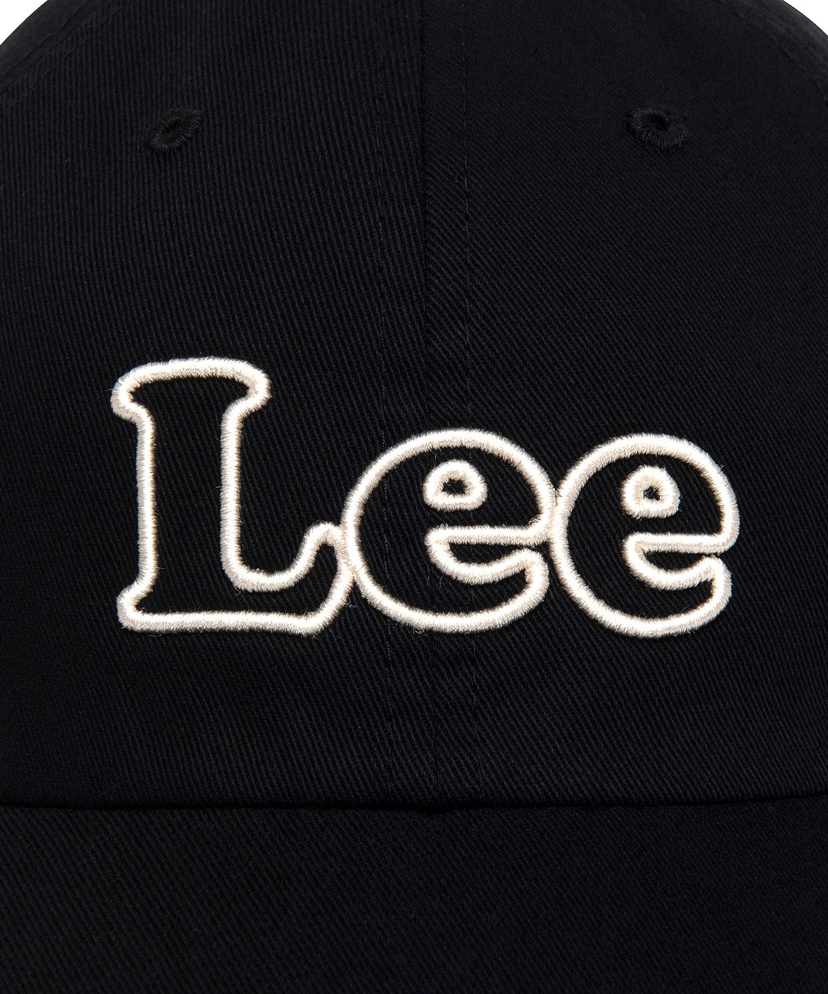리(LEE) 빈티지 로고 코튼 볼캡 블랙