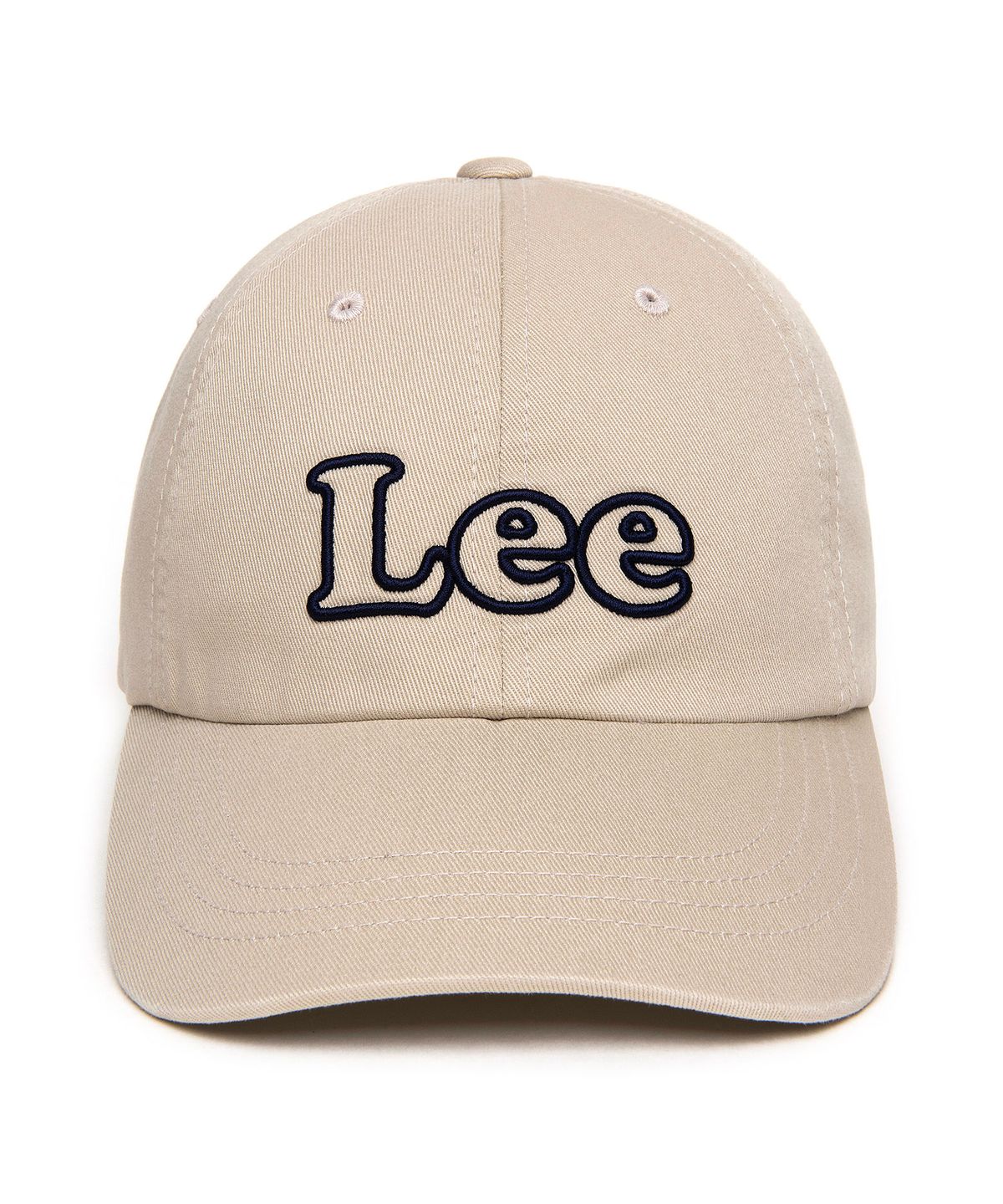 리(LEE) 빈티지 로고 코튼 볼캡 베이지