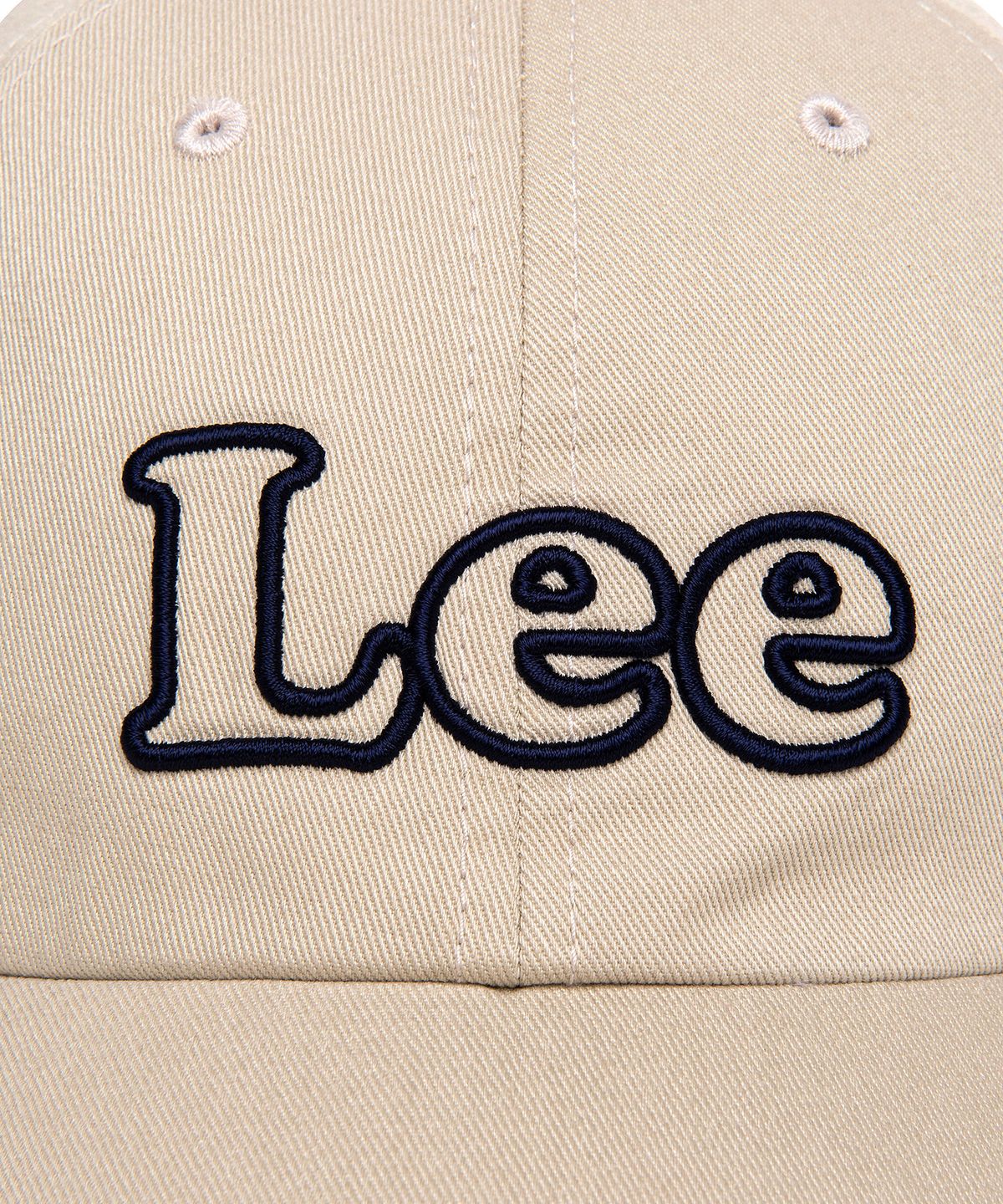 리(LEE) 빈티지 로고 코튼 볼캡 베이지