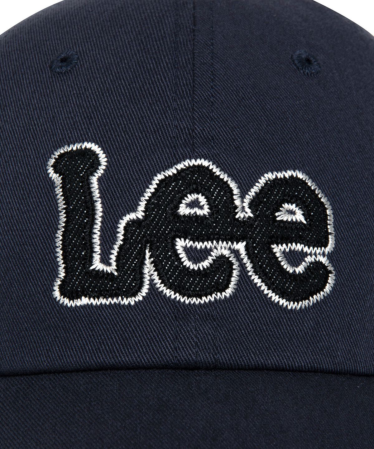 리(LEE) 빅 트위치 아플리케 코튼 볼캡 네이비
