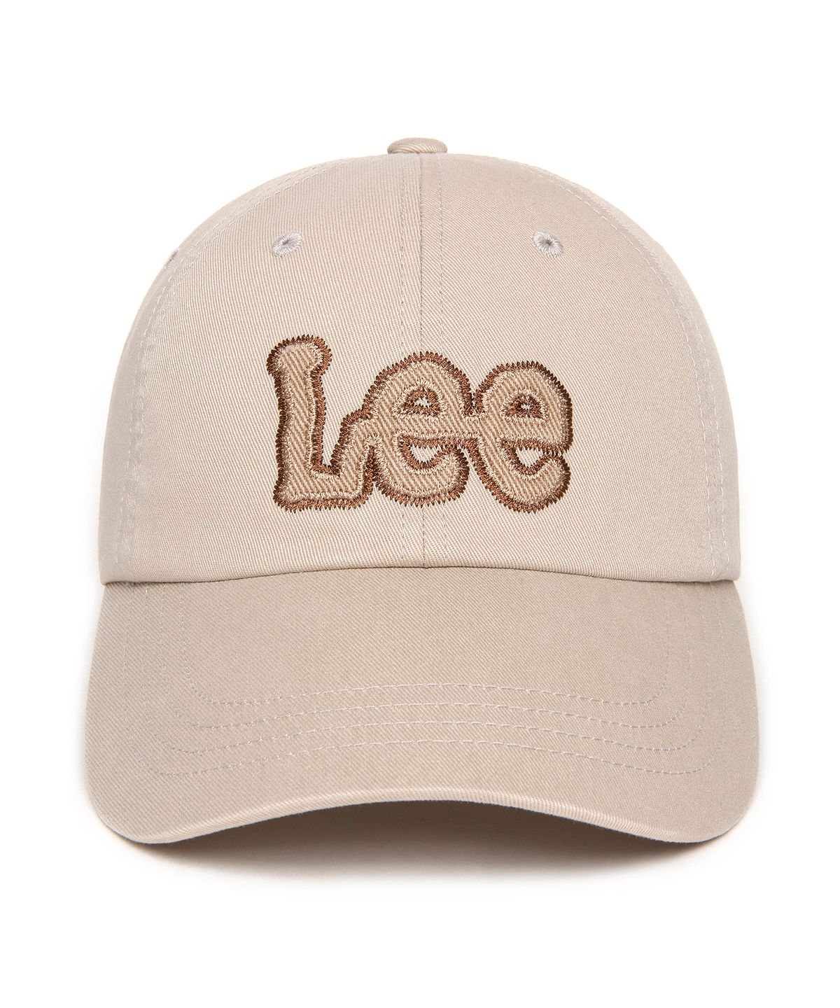 리(LEE) 빅 트위치 아플리케 코튼 볼캡 베이지