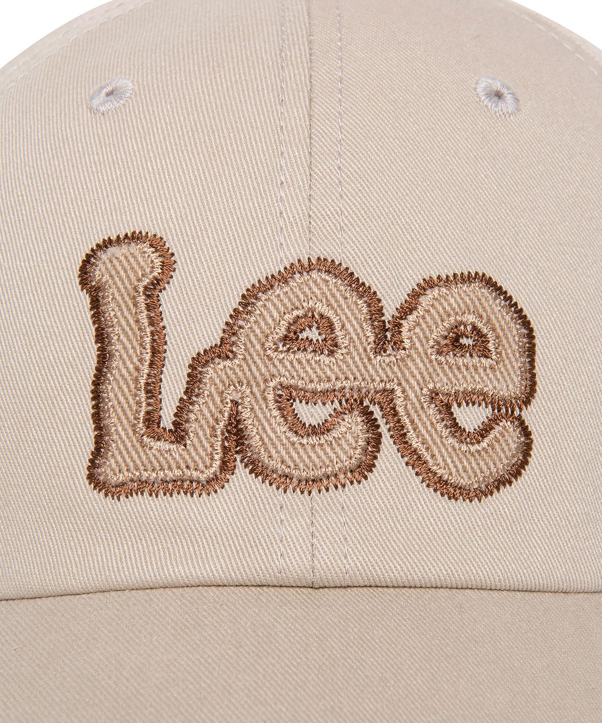 리(LEE) 빅 트위치 아플리케 코튼 볼캡 베이지