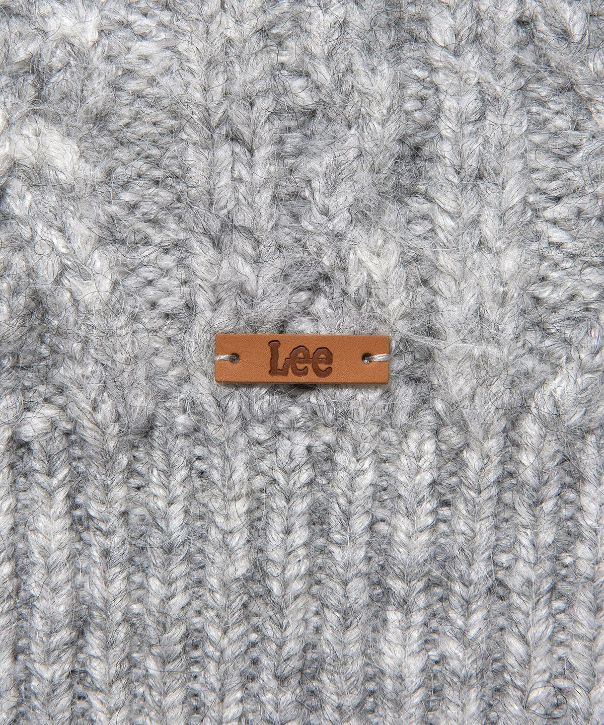 리(LEE) 우먼 카라 케이블 가디건 라이트그레이