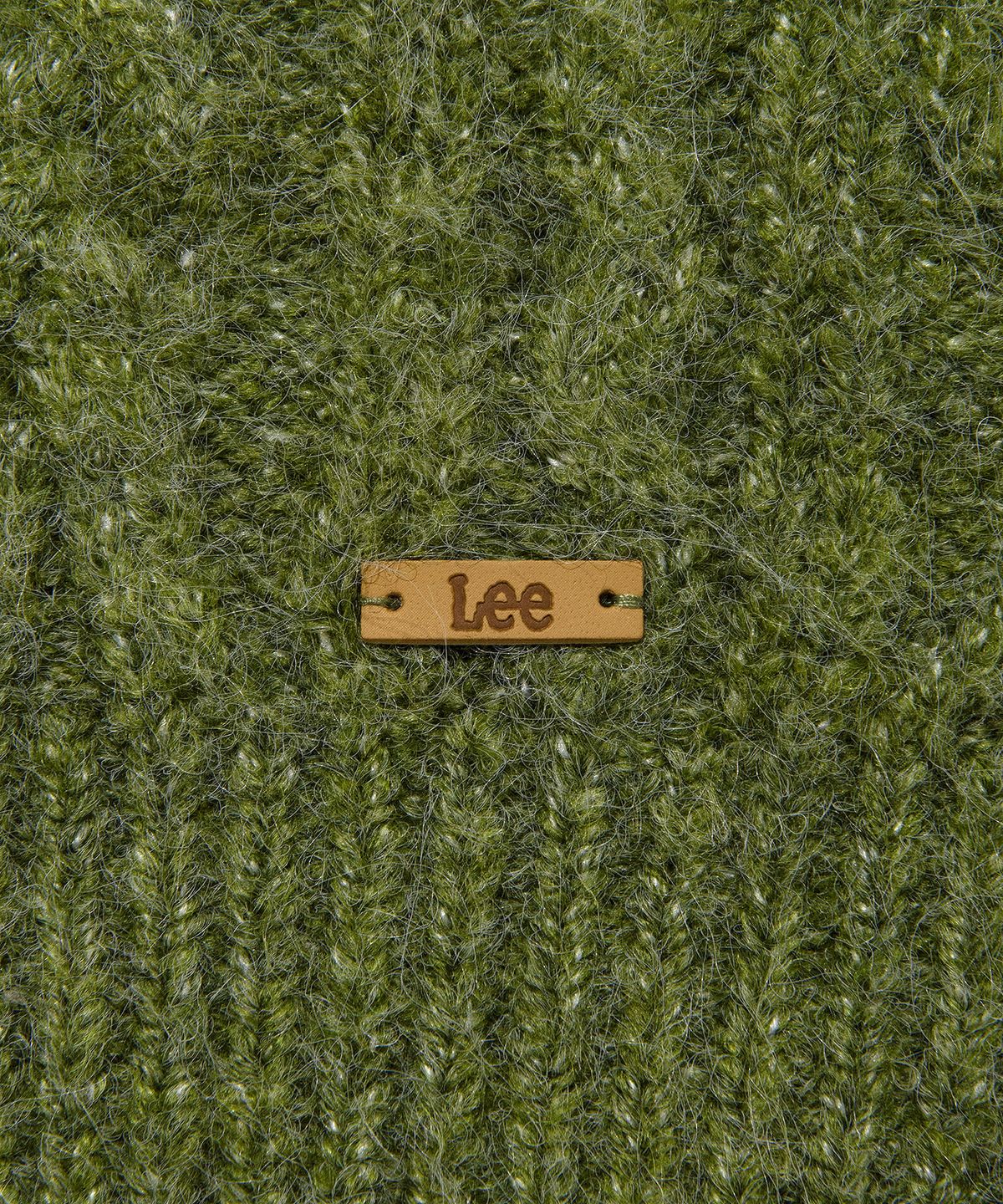 리(LEE) 우먼 카라 케이블 가디건 그린