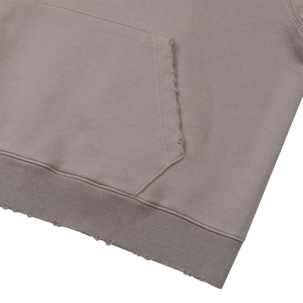 이이이알알알(EEERRR) Street league artwork damage washing over-crop fit hoodie (Ash grey)