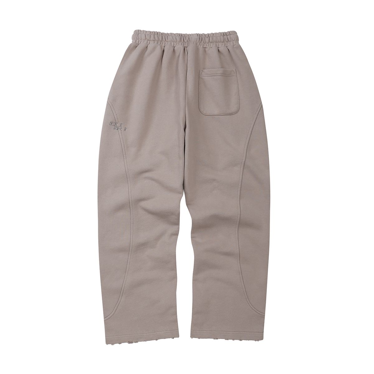 이이이알알알(EEERRR) Side surfboard damage washing sweat pants (Ash grey)