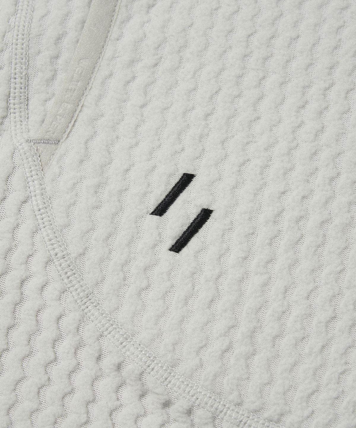 웰터 익스페리먼트(WELTER EXPERIMENT) CALORA FLEECE FULL ZIP_WHITE