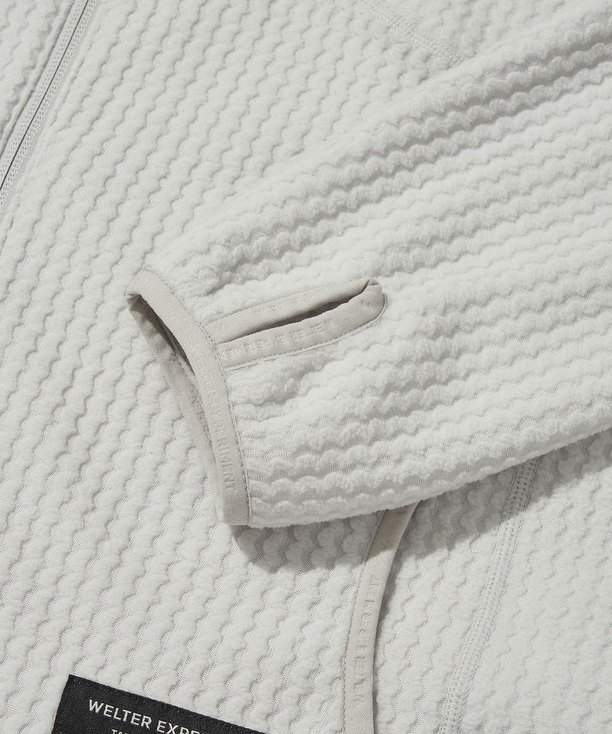 웰터 익스페리먼트(WELTER EXPERIMENT) CALORA FLEECE FULL ZIP_WHITE