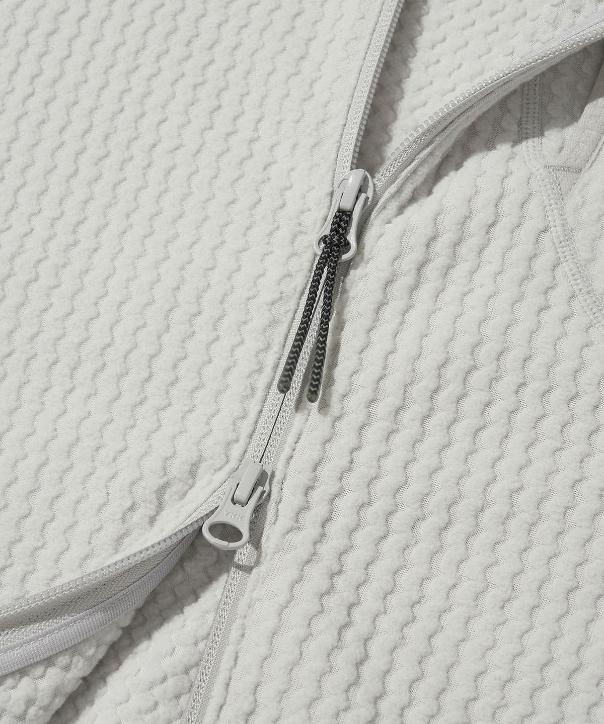 웰터 익스페리먼트(WELTER EXPERIMENT) CALORA FLEECE FULL ZIP_WHITE
