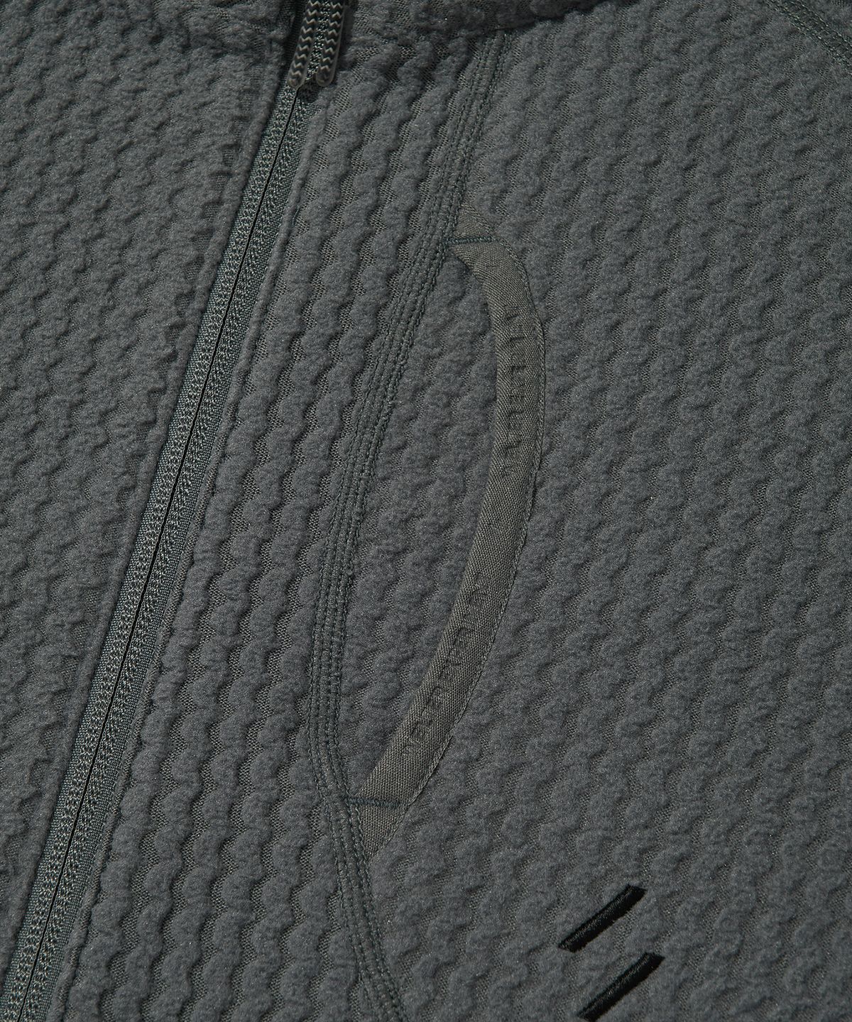 웰터 익스페리먼트(WELTER EXPERIMENT) CALORA FLEECE FULL ZIP_CHARCOAL