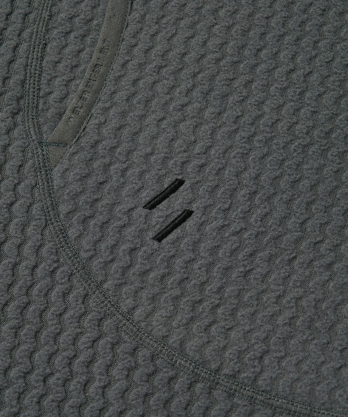 웰터 익스페리먼트(WELTER EXPERIMENT) CALORA FLEECE FULL ZIP_CHARCOAL
