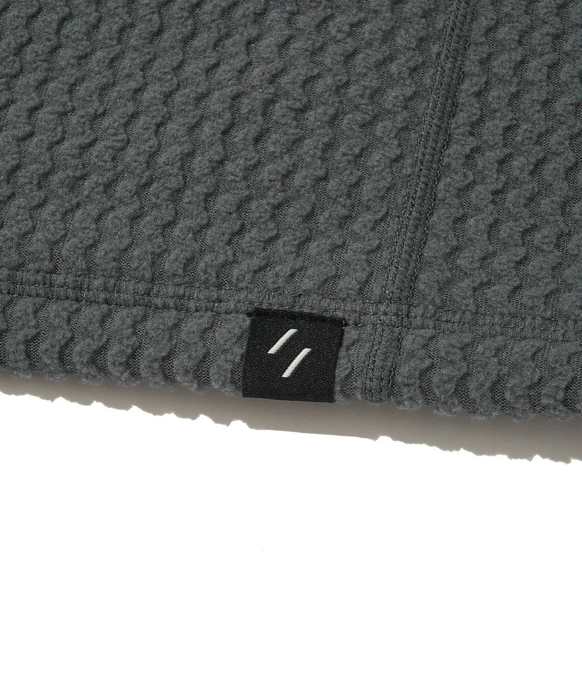웰터 익스페리먼트(WELTER EXPERIMENT) CALORA FLEECE FULL ZIP_CHARCOAL